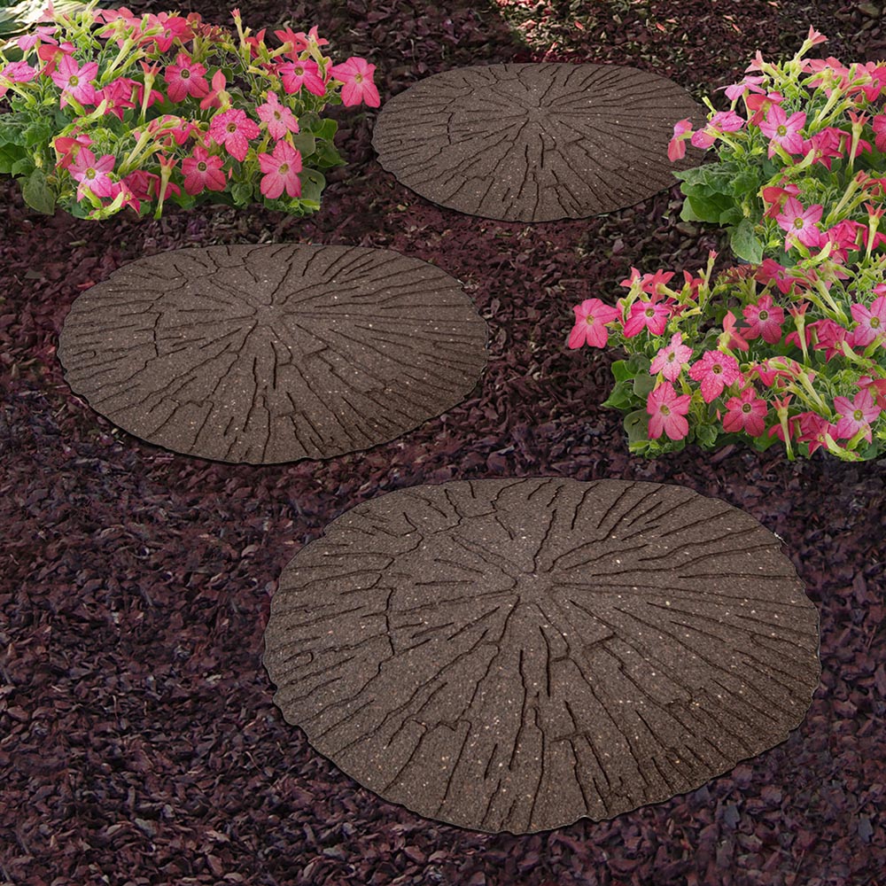 Reversible Eco-Friendly Cracked Log Stepping Stones - Single Unit